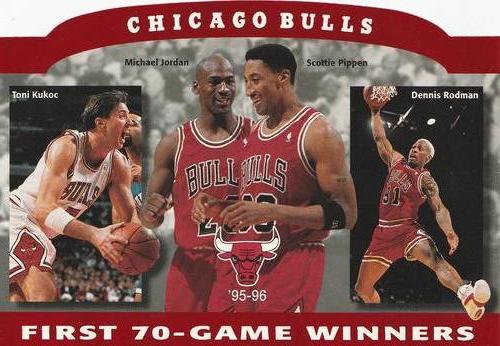 1996 Upper Deck Authenticated Chicago Bulls First 70-Game Winners (SN2500) #NNO Chicago Bulls Front
