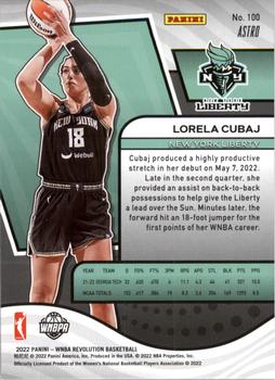 2022 Panini Revolution WNBA - Astro #100 Lorela Cubaj Back