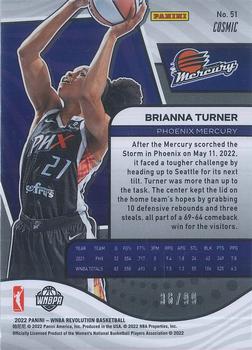 2022 Panini Revolution WNBA - Cosmic #51 Brianna Turner Back