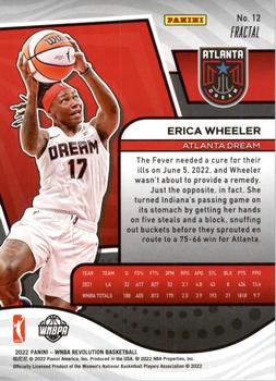 2022 Panini Revolution WNBA - Fractal #12 Erica Wheeler Back