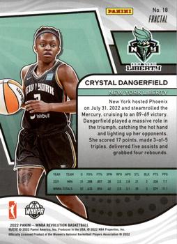 2022 Panini Revolution WNBA - Fractal #18 Crystal Dangerfield Back