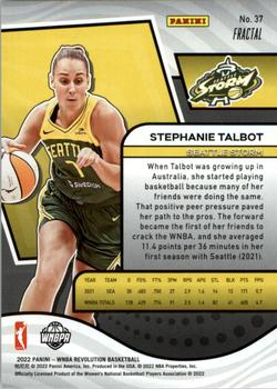 2022 Panini Revolution WNBA - Fractal #37 Stephanie Talbot Back