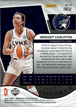 2022 Panini Revolution WNBA - Fractal #47 Bridget Carleton Back