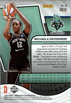 2022 Panini Revolution WNBA - Fractal #66 Michaela Onyenwere Back
