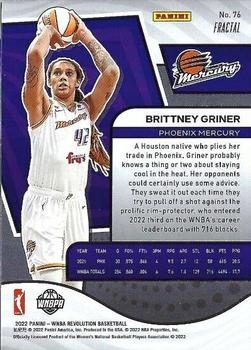 2022 Panini Revolution WNBA - Fractal #76 Brittney Griner Back