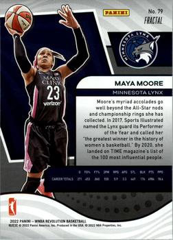 2022 Panini Revolution WNBA - Fractal #79 Maya Moore Back