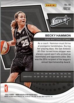 2022 Panini Revolution WNBA - Fractal #83 Becky Hammon Back