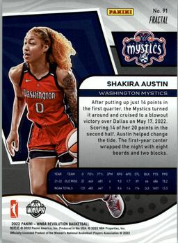 2022 Panini Revolution WNBA - Fractal #91 Shakira Austin Back