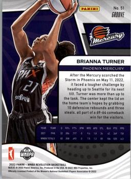 2022 Panini Revolution WNBA - Groove #51 Brianna Turner Back