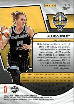 2022 Panini Revolution WNBA - Groove #74 Allie Quigley Back