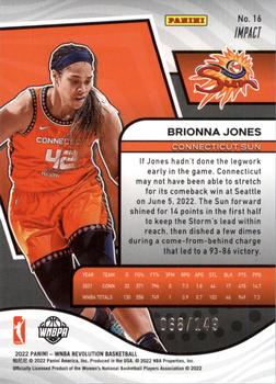 2022 Panini Revolution WNBA - Impact #16 Brionna Jones Back