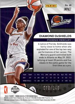 2022 Panini Revolution WNBA - Impact #60 Diamond DeShields Back