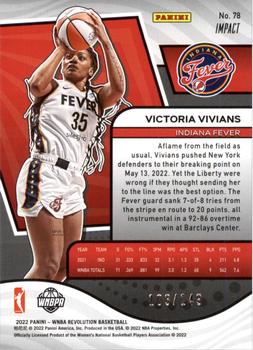 2022 Panini Revolution WNBA - Impact #78 Victoria Vivians Back