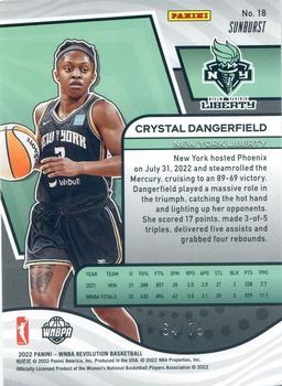 2022 Panini Revolution WNBA - Sunburst #18 Crystal Dangerfield Back