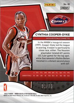 2022 Panini Revolution WNBA - Sunburst #82 Cynthia Cooper-Dyke Back