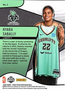 2022 Panini Revolution WNBA - Rookie Revolution #2 Nyara Sabally Back