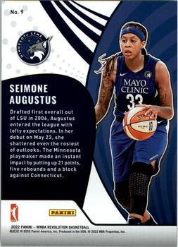2022 Panini Revolution WNBA - Vortex #9 Seimone Augustus Back