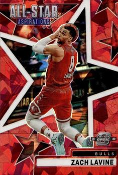 2021-22 Panini Contenders Optic - All Star Aspirations Red Cracked Ice #14 Zach LaVine Front