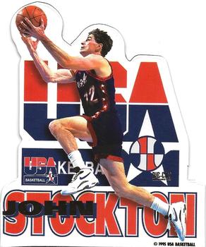 1995-96 Pro Mags Team USA - Die Cut #NNO John Stockton Front