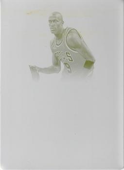 2018-19 Panini National Treasures - 2017-2018 Panini Flawless Patches Printing Plates Yellow #76 Ron Harper Front