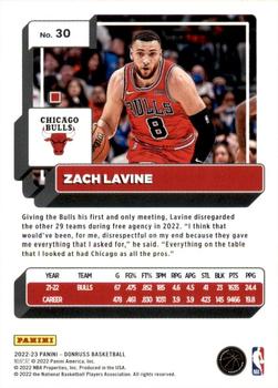 2022-23 Donruss #30 Zach LaVine Back