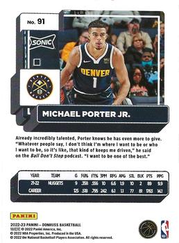 2022-23 Donruss #91 Michael Porter Jr. Back