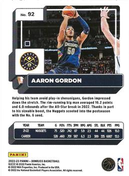 2022-23 Donruss #92 Aaron Gordon Back