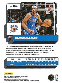 2022-23 Donruss #104 Darius Bazley Back