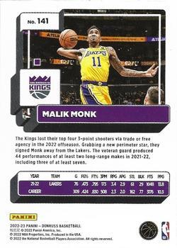 2022-23 Donruss #141 Malik Monk Back