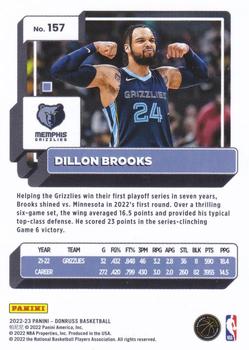 2022-23 Donruss #157 Dillon Brooks Back