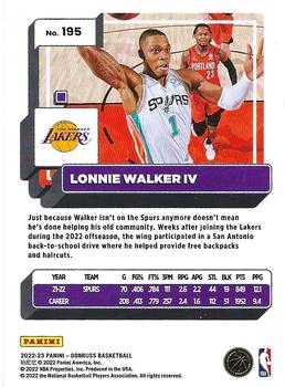 2022-23 Donruss #195 Lonnie Walker IV Back