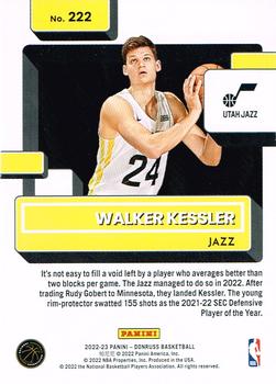 2022-23 Donruss #222 Walker Kessler Back