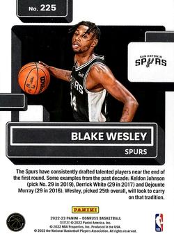2022-23 Donruss #225 Blake Wesley Back