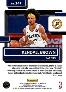 2022-23 Donruss #247 Kendall Brown Back