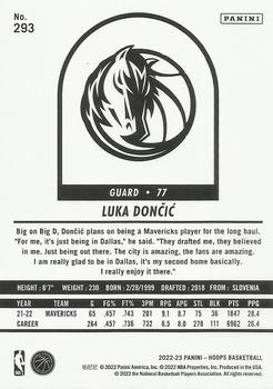 2022-23 Hoops - Blue #293 Luka Doncic Back