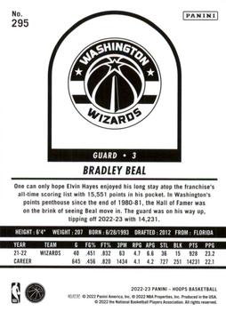 2022-23 Hoops - Blue #295 Bradley Beal Back