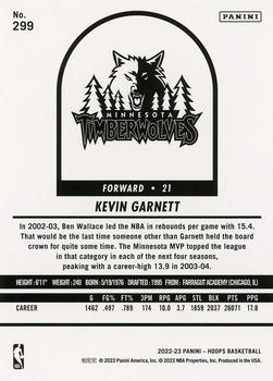 2022-23 Hoops Winter #299 Kevin Garnett Back