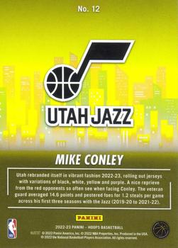 2022-23 Hoops - City Edition #12 Mike Conley Back