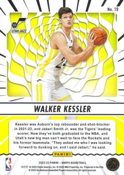 2022-23 Hoops - Class Action Holo #19 Walker Kessler Back