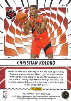 2022-23 Hoops - Class Action Holo #28 Christian Koloko Back