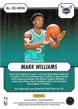 2022-23 Hoops - Great SIGnificance #GS-MKW Mark Williams Back