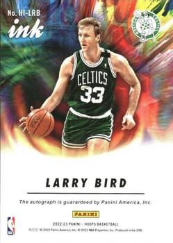 2022-23 Hoops - Hoops Ink Red #HI-LRB Larry Bird Back