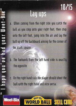 1997 Weet-Bix World Ball #10 Lay Ups Back