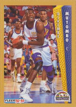 1992-93 Fleer NBA Giant Stars Golden Magazine Perforated #NNO Dikembe Mutombo Front