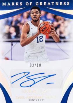 2022 Panini Immaculate Collection Collegiate - Immaculate Marks of Greatness #MG-KT Karl-Anthony Towns Front