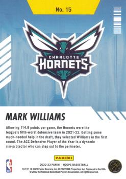 2022-23 Hoops - Arriving Now #15 Mark Williams Back