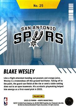 2022-23 Hoops - Arriving Now #25 Blake Wesley Back