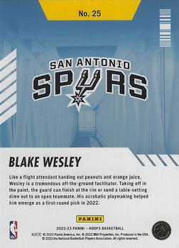 2022-23 Hoops - Arriving Now Holo #25 Blake Wesley Back