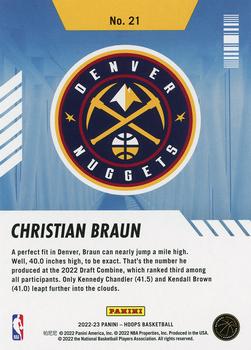 2022-23 Hoops Winter - Arriving Now #21 Christian Braun Back