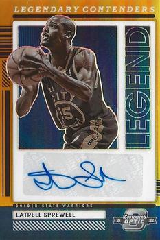 2021-22 Panini Contenders Optic - Legendary Contenders Autographs Gold #LCA-LSP Latrell Sprewell Front